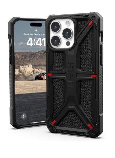 Buy Urban Armor Gear Monarch Protective Case Compatible with Apple iPhone 15 Pro Max Premium Rugged Heavy Duty Shockproof Impact Resistant - Kevlar Black in UAE