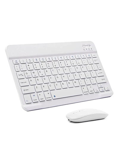 Buy Arabic and English Bluetooth Keyboard and Mouse Combo Ultra-Slim Portable Compact Wireless Mouse Keyboard Set for IOS Android Windows Tablet Phone iPhone iPad Pro Air Mini in UAE