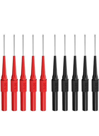 Buy 10 Pack Auto Repair Test Probe, Back Probe kit,Test Leads Probes 4mm Banana Plug,utomotive Diagnostic Test Accessories Repair Tools Needle 0.7mm (Red and Black) in Saudi Arabia