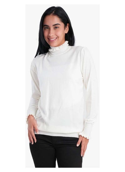 اشتري Pullover with Ruffled Neck & Cuffs في مصر