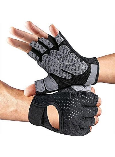 Buy Gym Hand Gloves with Anti-skid and Wear-resistant-Comfortable and Breathable Gym Gloves with Velcro-Weight Lifting Gloves with Not Easy to Wear in UAE