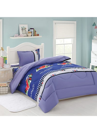 Buy Quilt set, children's drawings, 3 pieces, medium filling, polyester quilt, size 160 * 210 cm in Saudi Arabia