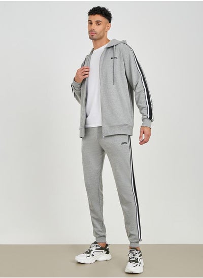 Buy Contrast Print Hooded Zip Through Terry Tracksuit in Saudi Arabia