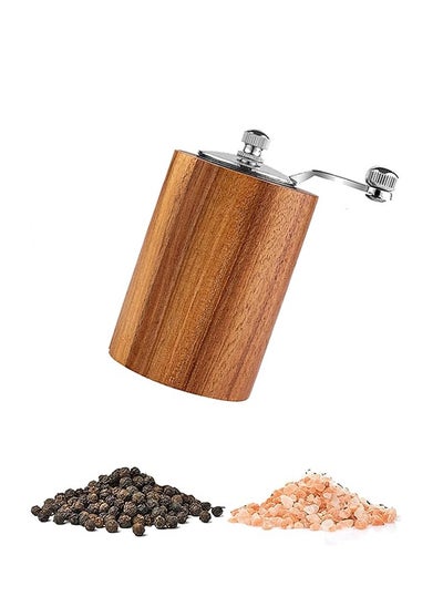 اشتري Hand-cranked Pepper Grinder Kitchen Manual Solid Wood Pepper Black Pepper Mill Household Sea Salt Pepper Grinding Bottle for kitchen Spice في الامارات