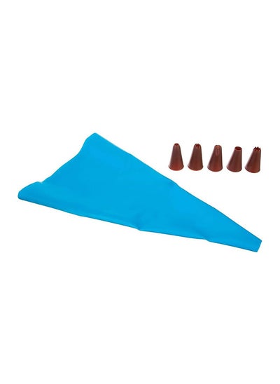 اشتري 5 Pcs Silicone Reusable Cream Pastry Bag Blue في مصر