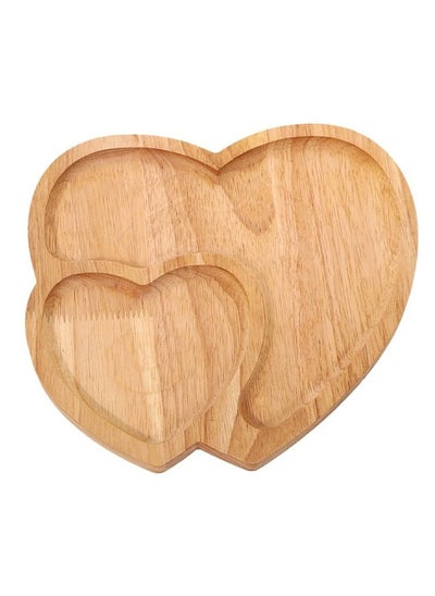 Buy Heart Serving Tray, Heart Shaped Plate, Wooden Heart Serving Tray, Romantic Heart Charcuterie Board, 2 Compartment, Heart Platter, 9.1x8.7 in in Saudi Arabia