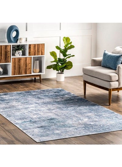 Buy Katia Modern Abstract Machine Washable Area Rug 3' X 5' Blue in UAE