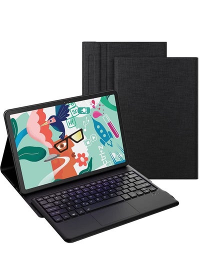 Buy Galaxy Tab S7 FE Keyboard Case 12.4" 2021, Wireless Detachable Keyboard + Folio Smart PU Case Cover Auto Sleep/Wake Magnetic for Samsung Galaxy Tab S7 FE 2021 (SM-T730/T736B) (Black) in UAE