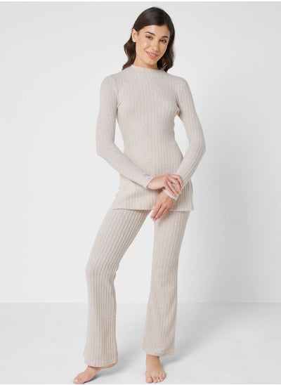 Buy Ribbed Pyjama Pant Set in UAE