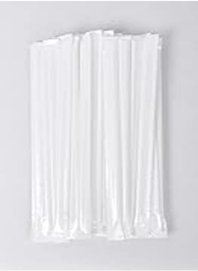 اشتري Transparent Normal Plastic Covered Straws - 40 Pieces في مصر