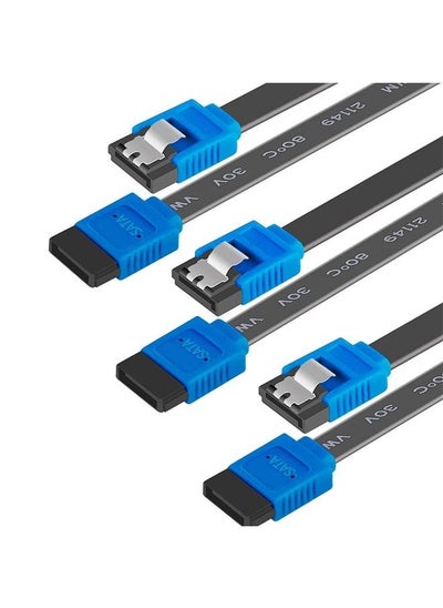 اشتري 3 Pack SATA Cable III 6Gbps Straight HDD SDD Data Cable with Locking Latch 18 Inch Compatible for SATA HDD, SSD, CD Driver, CD Writer في السعودية