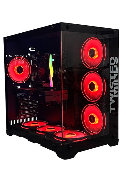 Buy Gaming Pc with Intel Core i7-12700F Processor, B760M-K Motherboard, DDR5 32GB RAM RGB, 1TB M.2 SSD, NVIDIA GeForce RTX 4060 Graphics Card, 7 Fan Case Black RGB Remote Control with Windows 11 Pro in Saudi Arabia