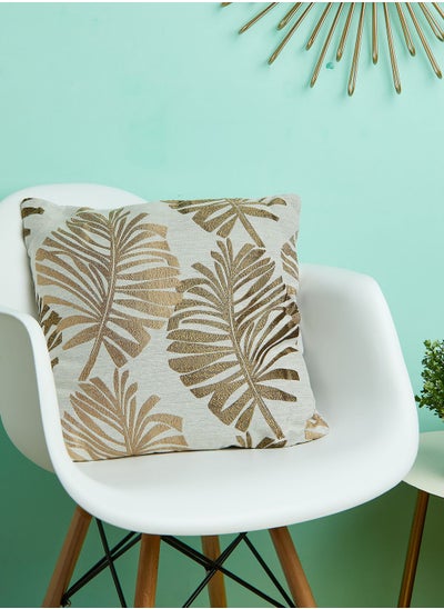 Buy Palm Print Cushion With Insert 45X45Cm in UAE