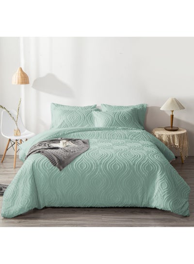 Buy King Size Bedding Comforter Sets 6 Pieces All Season Lightweight Bedding, Soft Breathable Premium Down Alternative Includes 1x King Comforter 1x Fitted Sheet 4x Pillow Shams 200*200+30 cm Light Green in UAE