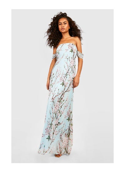 Buy Floral Off The Shoulder Maxi Dress in UAE