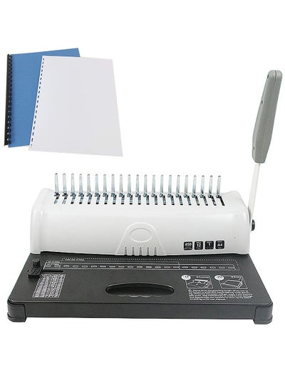 Buy Glue Ring Clip Strip Comb Binding Machine , 21-Holes, 450 Sheets, Comb Binding Machines, Comb Binder Machine   Book Maker Perfect for Letter Size, A4, A5 or Smaller Sizes in Saudi Arabia