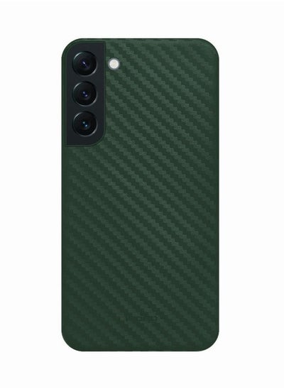 Buy Air Carbon Case Ultra Slim Carbon Fiber Pattern Back Cover Skin for Samsung Galaxy S22 Plus Green in UAE