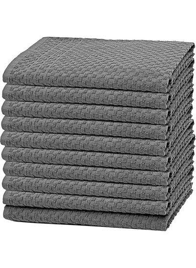 Buy Multi-Purpose Towel Set Of 3 Pcs 100% Cotton 50x70  cm-Grey in Egypt