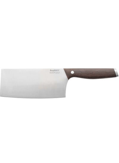 اشتري BergHOFF Essentials Cleaver Knife Stainless Steel With Wooden Handle, Dark Wooden, 16.5 Cm في الامارات