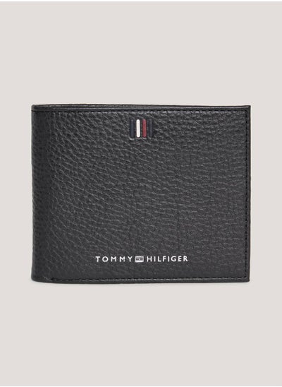 Buy Men's Leather Bifold Small Credit Card Wallet -  Leather, Black in Saudi Arabia