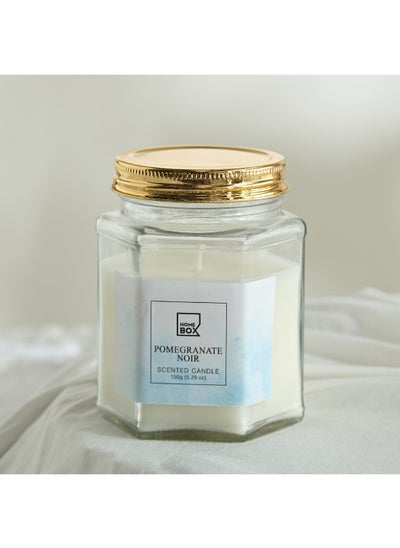 اشتري Garden Pomegranate Noir Hexa Glass Jar Candle 150 g في الامارات