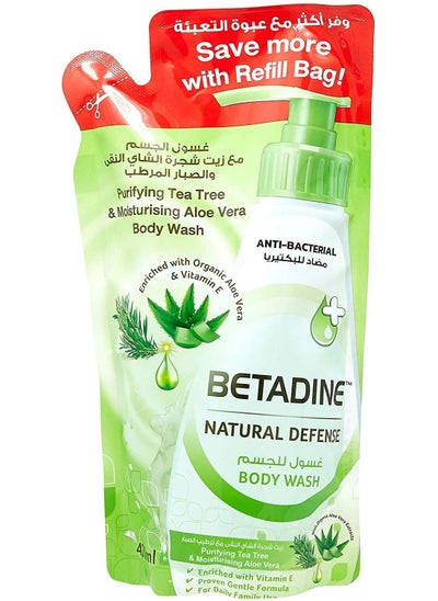 Buy Body Wash Natural Defense, Tea Tree Oil, Refill Bag, 400ml in UAE