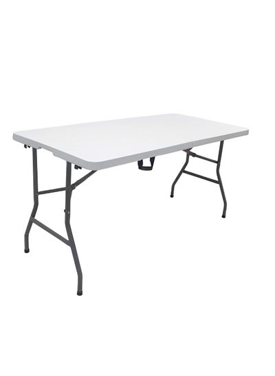 Buy Heavy Duty Foldable Table Ideal For Crafts, Outdoor Events, Picnic Table, BBQ Party, Camping Table, Convenient to Carry With Handle, Lightweight, Portable Table 122X60X74CM Folding Table in UAE