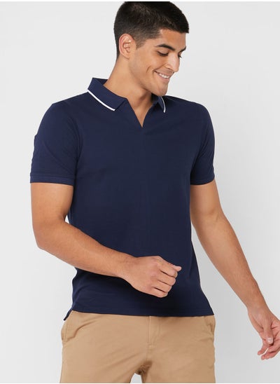 Buy Notch Collar Polo Shirt in UAE