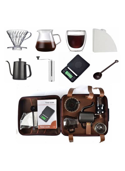 اشتري Coffee Gift Set,Outdoor Camping Portable Coffee Kit Maker with Carry Bag في الامارات