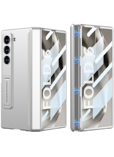 Buy For Samsung Galaxy Z Fold 6 GKK Integrated Full Coverage Magnetic Fold Phone Case Silver in UAE