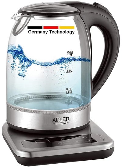 Buy technology Touch control smart glass kettle with LCD 2200W 1.7L ( Adler ) in UAE