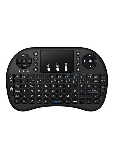 Buy 2.4 Ghz Wireless Rechargeable Air Mouse With Mini QWERTY Keyboard Black in UAE