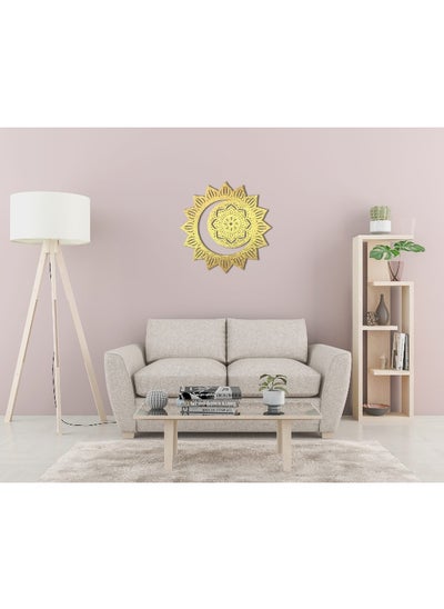 Buy Sun And Moon Wood Wall Art, 60X60 in Egypt