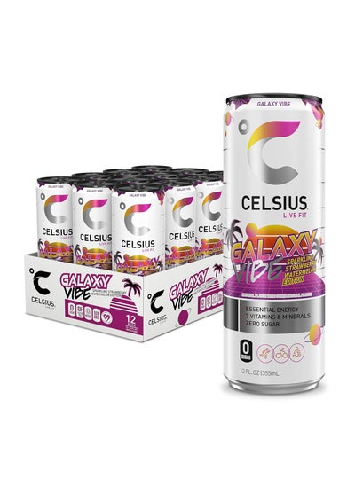 Buy CELSIUS Sparkling Galaxy Vibe Energy Drink Pack of 12 in UAE