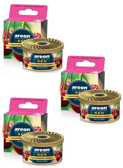 اشتري Ken Prefume Car Air Freshener 3 Pcs, Californian Cherry في الامارات