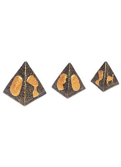 اشتري immatgar pharaonic pyramids Statue ancient Egyptian souvenirs gifts for women and men Home Décor Sculpture Pharaohs art (shape 1 - Golden1 - 8 CM Height) في مصر