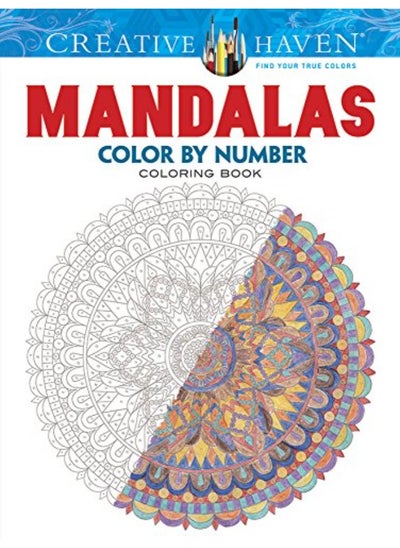 Buy Creative Haven Mandalas Color by Number Coloring Book in UAE