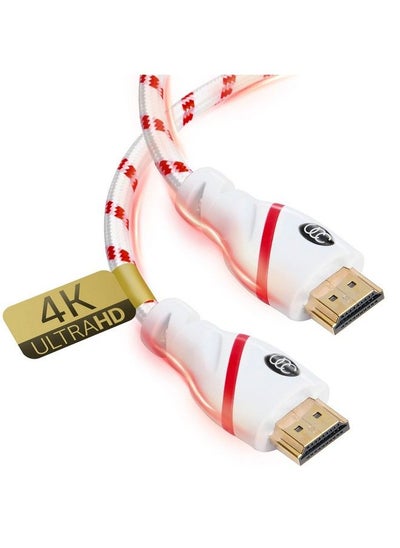 اشتري 4K Hdmi Cable 1.5 Ft 2 Pack 4K Resolution Uhd Supports Ethernet Hdr Video Ultra Hd Bandwidth 18Gbps Arc Hdcp 2.2 Compliant High Speed Hdmi Cable 1.5 Feet في السعودية