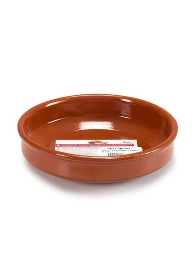 Buy Brown Terracotta Round Deep Plate 20 cm, Sapin in UAE