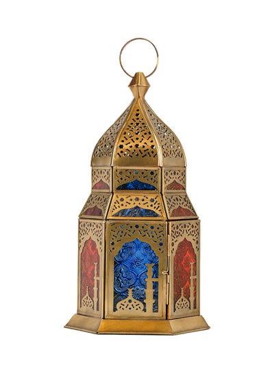 HILALFUL Lanterne Décorative Marocaine Artisanale – Style Arabe Moyen, Pour Intérieur Extérieur, Ramadan, Eid, Cadeau Islamique, Fer & Verre Transparent