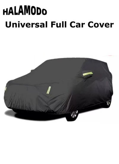 Buy Universal Full Car Cover Reflective Strip Sunscreen Protection Car Cover Car Sunscreen Heat Protection Dustproof Scratch-Resistant UV Protection Car Cover in Saudi Arabia