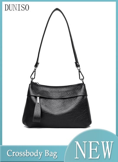اشتري Crossbody Bag For Women Waterproof Wear Resistant Shoulder Bag Large Capacity Faux Leather Cross-body Pack With Adjustable Strap For Ladies في الامارات