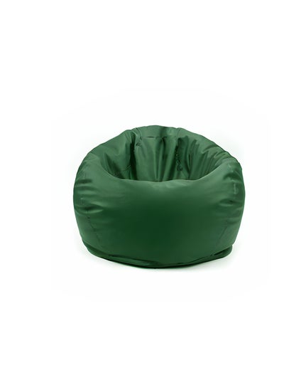 اشتري Faux Leather Bean Bag With Polystyrene Beads Filling - Forest Green, XS في الامارات