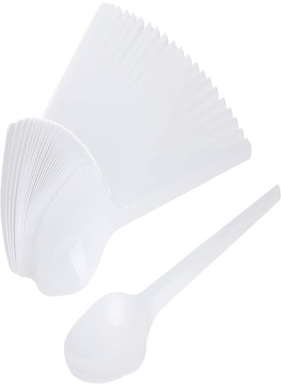 Buy Sylla plastic spoons, 25 count - white in Egypt