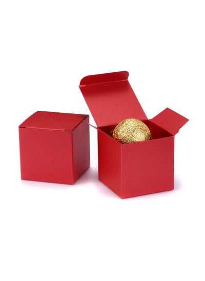 Buy 36Pcs Small Glitter Pearlescent Paper Gift Boxes With Lids 2X2X2 Inch (Red) in Saudi Arabia