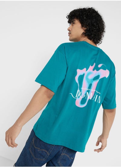 Buy Contrast Printed T Shirt in Saudi Arabia