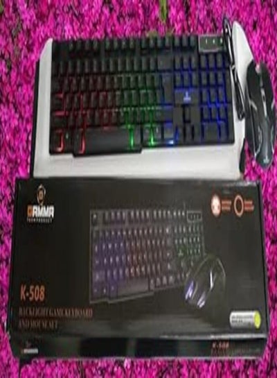 اشتري Gamma K-508 RGB Wired Gaming Kit Keyboard Mouse في مصر