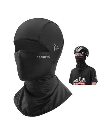 Buy Balaclava Face Mask  ,Uv Protection Full Face Sunscreen Mask for Motorcycle Cycling,  Ice Silk Polyester Breathable Sunscreen Shawl Face Covering, Lightweight Sports Protection Cover (Black) in UAE