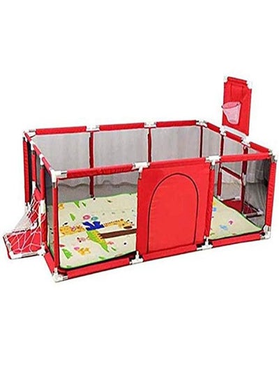 اشتري Babys Play Fence, Indoor Baby Play Fence, Baby Fence Crawling Pad Toy, Baby Crawling and Learning Fence(Red) في الامارات