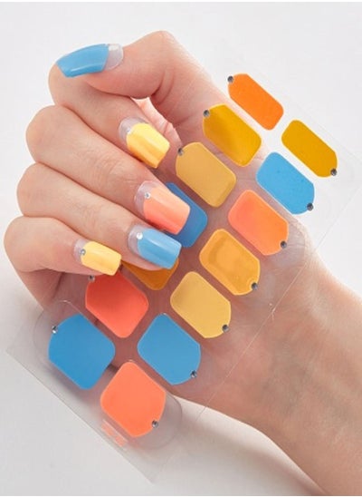 Buy 14-Piece Fashion Nails Sticker in Saudi Arabia